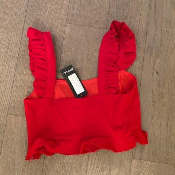 NastyGal Ruffle Crop Top - Picture 7 of 8